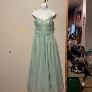 Mint green prom dress